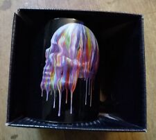 Dripping Coloured Skull Black Mug Ceramic 10cm New Boxed Funky Gift Item