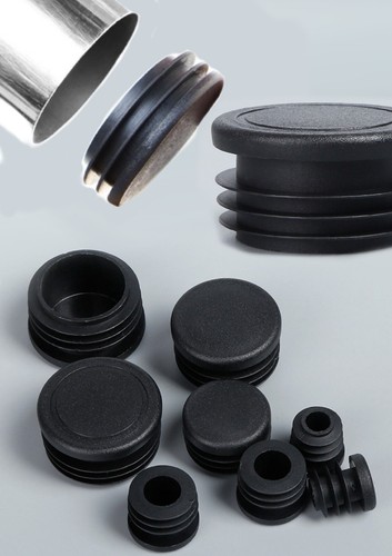 Round plastic tube end caps - plastic,