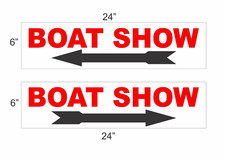 Boat show with arrow - show,