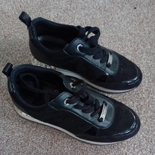 Womens trainers sneakers Carvela black trainers size 5 active wear dress wear