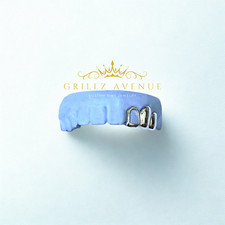 Custom Fit Grillz 3pc Plain Jane with Open Face (925 Sterling Silver)