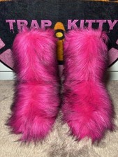 Pink Faux Fur Kawaii Y2K Yeti