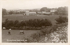 REAL PHOTO POSTCARD OF BURNLEY CAMP, HEST BANK, (NEAR LANCASTER), LANCASHIRE