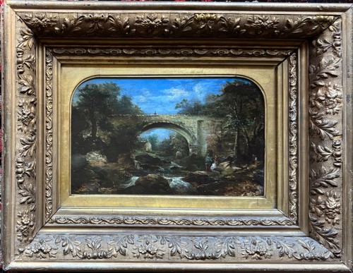Antique oil painting victorian - oil,