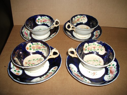 Victorian gaudy welsh blue - 4x,