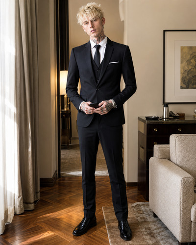 Men elegant slim fit suit - elegant,