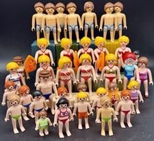 Early 2000s Playmobil Job Lot 36 Figures Swimming Swimmers Beach Bundle