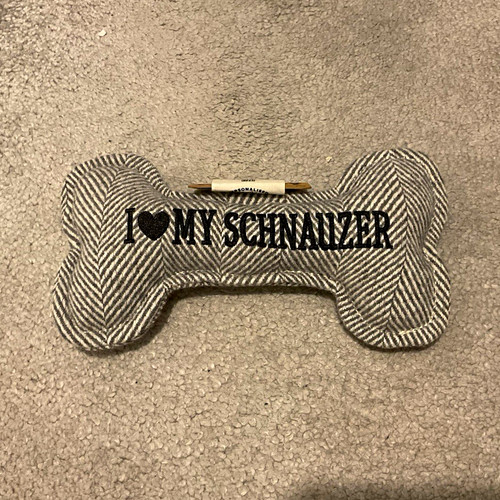 Grey bone shaped - grey, squeaky