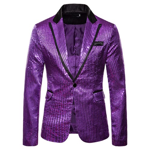 Men one button jacket - men,