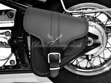 B4) Yamaha Dragstar Vstar XVS 650 CUSTOM Leather Swingarm Saddle Bag Pannier