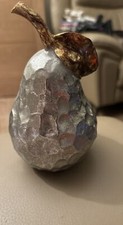 TK MAX SILVER MOSAIC STYLE 5” PEAR FRUIT