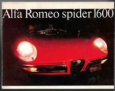 Alfa Romeo Spider Duetto 1600 1967-1968 USA Market Sales Brochure