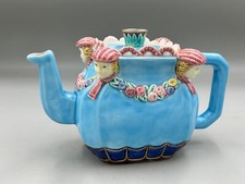 Fitz and Floyd Majolica Style Novelty Vintage  Teapot.