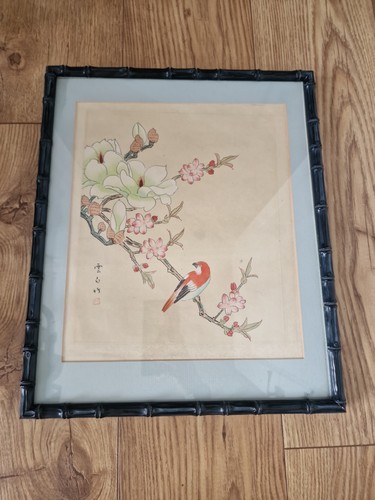Vintage chinese silk - silk, painting