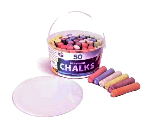 Coloured jumbo pavement chalks - coloured,