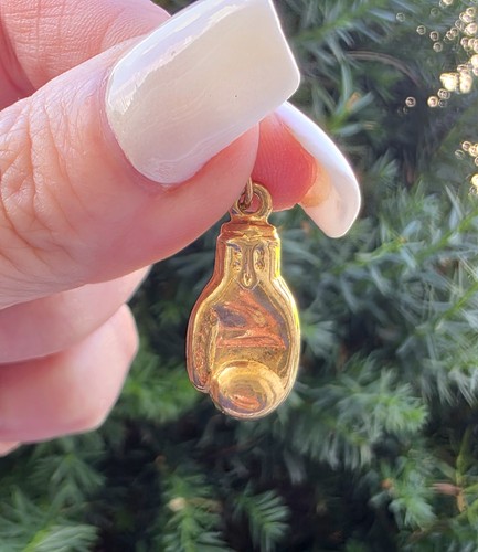Vintage 10k gold boxing glove - gold,