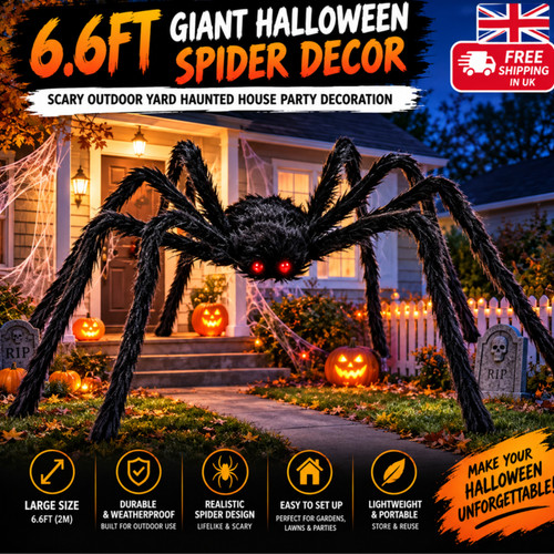 6ft giant halloween spider - halloween,