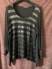 Women's Marks And Spencer Long Sleeve Long Sequin Top Size 22