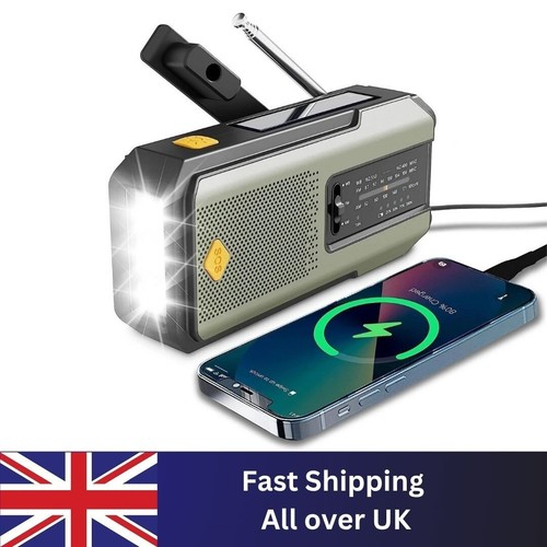 Emergency radio crank - crank, solar