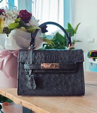 Ostrich Leather Handbag Top