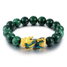 Green real jade beads - green,