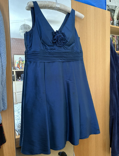 Bhs plus size blue taffeta - size,