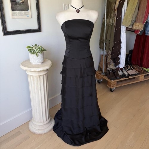 Vtg lazaro formal tiered black - formal,