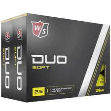 WILSON STAFF 2025 DUO SOFT 2.5 GOLF BALLS / YELLOW / DOUBLE DOZEN 24 BALL PACK