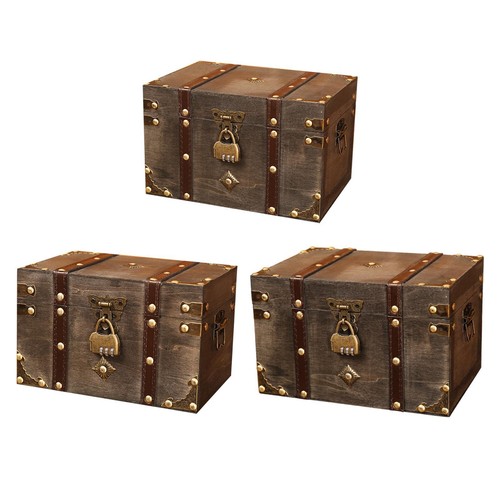 Wooden storage trunk - storage,