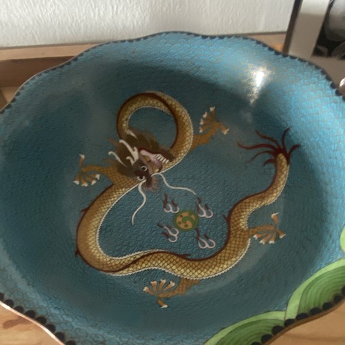 Chinese blue cloisonné enamel - chinese,