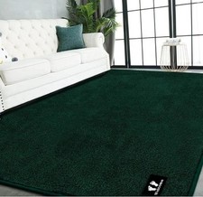 RTBQJ-AT Modern Area Rugs - 120x160 Shaggy Green Rug, Non-slip Washable 