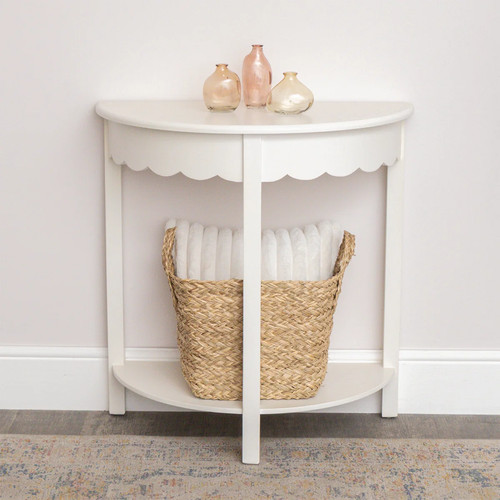 Ivory scalloped half moon - ivory,