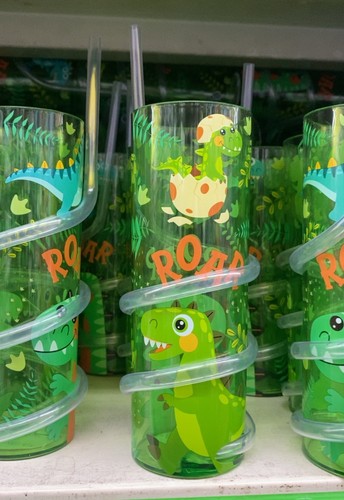 Green dinosaur roar plastic - green, "roar"