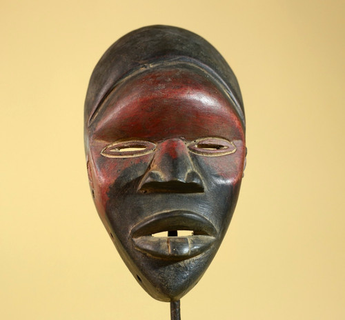 Vintage african wooden mask - african,