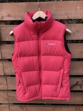 BERGHAUS Pink Down  Gilet size Uk 10 Womens Full Zip Puffer 