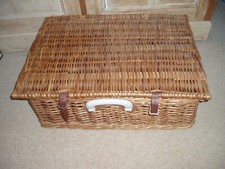 Vintage wicker picnic hamper