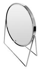 Pedestal Makeup Mirror Shaving Bathroom Mirror Double Sided 5x Magnification