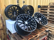 VW Golf Caddy Seat Audi A3 A4 A6 TT x4 18" S3 R8 V 2025 Style Alloy Wheels Black