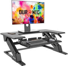 Duronic Sit-Stand Desk DM05D21 | Height Adjustable Office Workstation | 90x52cm 