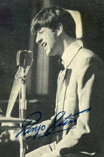 Ringo starr signed photograph - ringo,