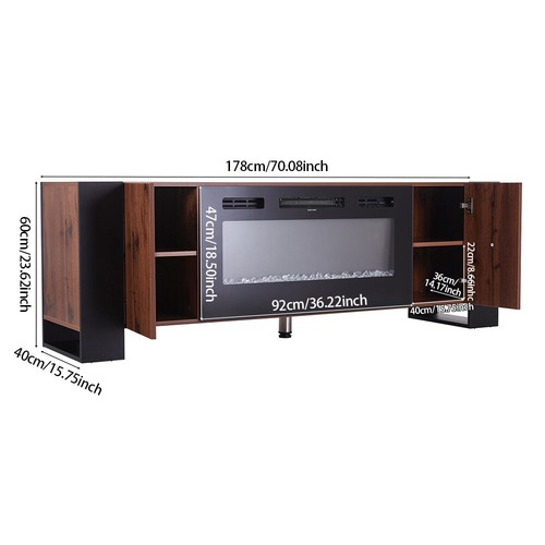 Electric fireplace with - fireplace, tv