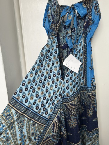 Blue dress long summer holiday - dress,
