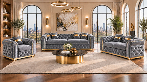 Large seater chesterfield - seater,
