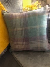 NEXT TEAL STIRLING Woven Check Cushion COVER LARGE   59x59 CM ( GOES Curtains )
