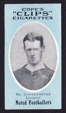 Cope Bros NOTED FOOTBALLERS (CLIPS - 120) 1910 *Pick Your Card*
