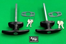 2 x Black T Handle Locking