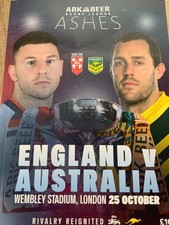 RUGBY LEAGUE ASHES 2025 England v Australia (@ Wembley) - official programme