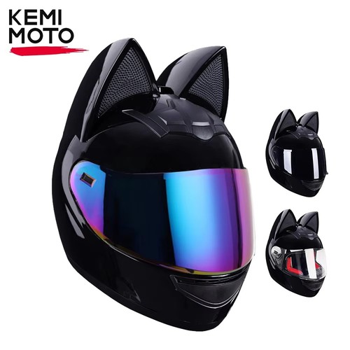 Cat ear motorcycle - motorcycle, helmet