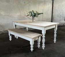 Farmhouse Tables And Benches! Bespoke Made To Order . Choose your size ! 