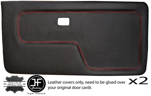 Red stitch front door card - stitch,